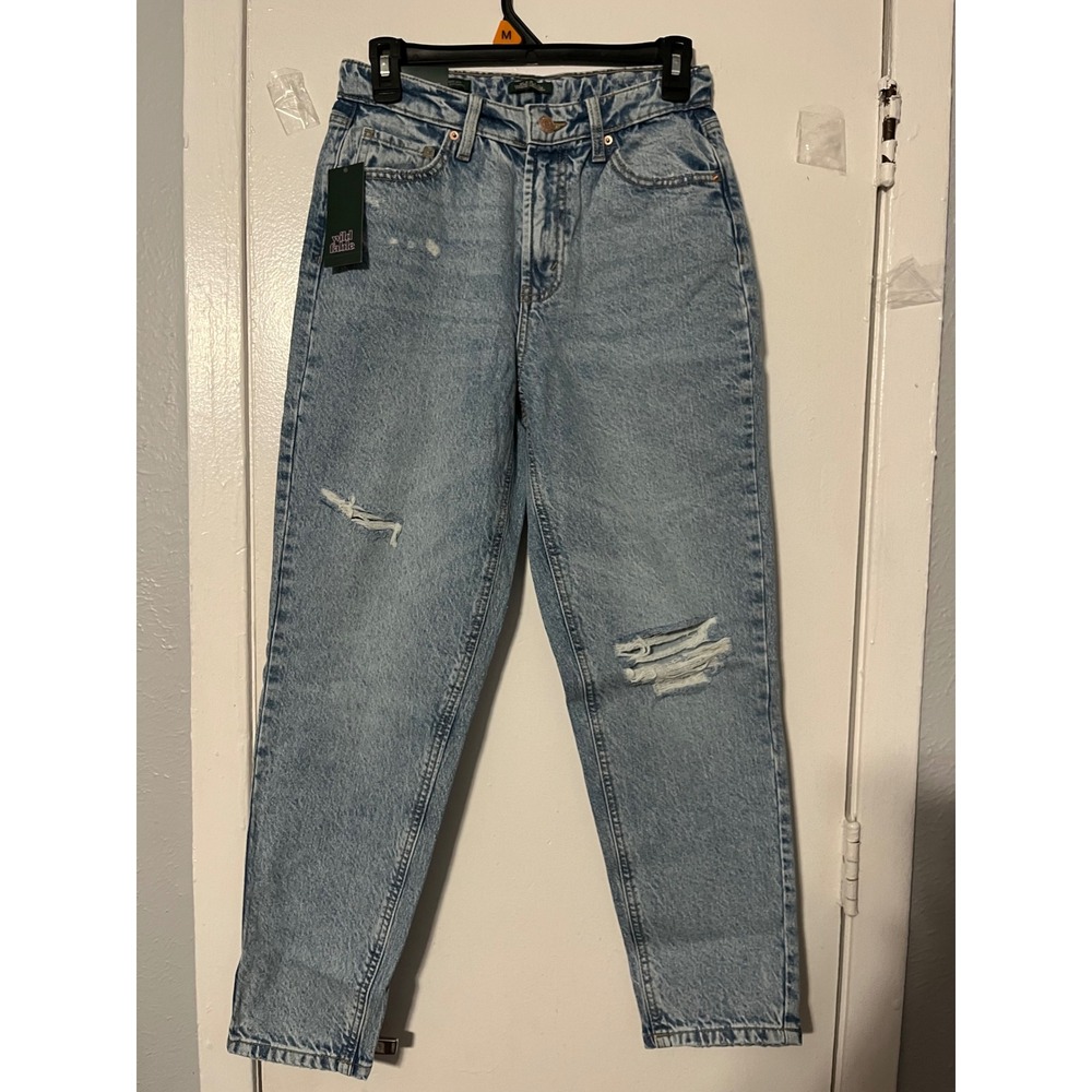 Wild Fable High-Rise Tapered Distressed Jeans Light Wash Size 2 / 28 Inseam